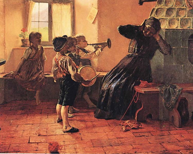 Georgios Jakobides Children  Concert. Sweden oil painting art